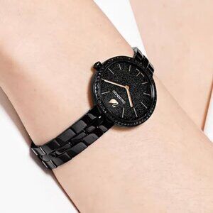 Black Cosmopolitan Genuine Swarovski Women's Watch